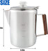 Camping Coffee Pot 9 Cups, Stainless Steel Coffee Percolator with Clear Top Glass Knob for Stovetop or Campfire Brewing