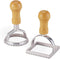 Fantes Ravioli Maker Stamps With Wooden Handles, Fluted Round And Square Shapes,