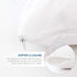 Queen Pillow Protectors with Zipper, 4 Pack Waterproof Pillow Case Protector, 20 x 30 Inch, White