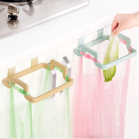 Kitchen Trash Bag Holder Towel Rack Garbage Bag Hanger Hanging Trash Garbage