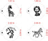 Designer Stencils Jungle Animals Cookie, Beige/Semi-Transparent, Fits 3" Circle