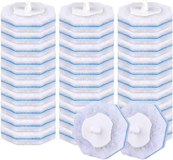 RLOW 30 Count Disposable Toilet Brush Heads, Toilet Bowl Wand Refills for Clorox