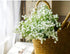 Olrla White Babys Breath Artificial Flowers - 10 Pcs Long Stem Fake Gypsophila for Wedding Bouquets and Home Decoration