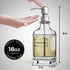 GLADPURE Soap Dispenser - 2 Pack, 18 Oz Antique Design Thick Glass Hand Soap Dispensers with 304 Stainless Steel Pump
