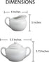HIC Kitchen 2-Piece Sugar and Creamer Set, Fine Porcelain