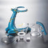 Mozeo Set 6pcs Heat-resistant Kungfu Glass Tea with Heater Attract Water Diversion Rotating Cover Bowl Lazy
