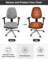 Computer Office Chair Cover, Basketball Texture Brown Washable Removable Slipcover for Rotating Boss Chair (1pcs)