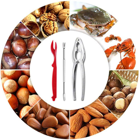 12 Pcs Crab Leg Crackers and Tools Set, Mother's Day Gifts with 2 Crackers, 4 Lobster Shellers, 6 Forks