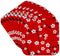 3dRose cst_58694_2 Bright Cherry Blossoms Print, Red, Soft Coasters, Set of 8