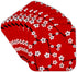 3dRose cst_58694_2 Bright Cherry Blossoms Print, Red, Soft Coasters, Set of 8