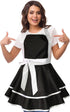Violet Mist Retro Aprons for Women, Cute 50s Vintage Black Lady Apron, Adjustable Bid Waist Kitchen Gift
