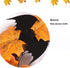 Orgrimmar 10” Halloween Maple Wreath Garland, Artificial Maple Leaf Bats Vines Door Hanging for Halloween Party and