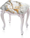 Marble Print Bar Stool Covers Rectangle Set of 2 Stretch Barstool Seat