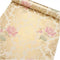 Self-Adhesive Shelf Liners Paper, Removable Self Adhesive Liner for Home Decoration, Gold Pink Flower 17.8 x 118 Inches
