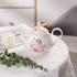 Eplze 2 sets YBK Tech Strengthen Porcelain Coffee Pot Ceramic Teapot- Pink Rose (Teapot+ of cup and saucer)