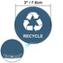 Wisdompro Recycle Sticker for Trash Can, 8 Pack of 3 Inch Round Self Adhesive Stickers for Indoor & Outdoor Use