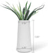 VanEnjoy 7" High Minimalist White Ceramic Vases - Home Office Decoration, Frosting Finish