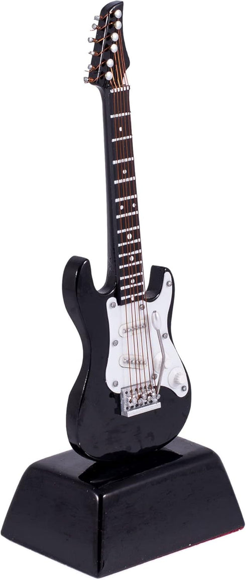 Broadway Gifts 6 Broadway Gift Gibson Black Electric Guitar Music Instrument Miniature Replica on Stand,Multicolor