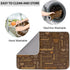 Coffee Dish Drying Mat for Countertops - Quick Dish Drying Mat for Kitchen Counter, 18"x24", Brown