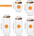 Glass Storage Containers Set, High Borosilicate Glass Jars with Wooden Lids for Kitchen Food Canisters, Coffee Beans,