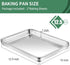 Baking Sheets Set of 2, HKJ Chef Cookie Sheets 2 Pieces & Stainless Steel Baking Pans & Toaster Oven Tray Pans, Rectangle Size 12.5Lx10Wx1H inch & Non Toxic & Healthy & Easy Clean… by HKJ Chef