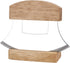 Alaskan Ulu Knife Mezzaluna Chopper with Wooden Stand - Ideal for Chopping Veggies, Herbs, and Salads