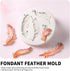 3D Small Feather Shape Silicone Cake Mold, Chocolate Soap DIY Baking - 3.4"