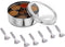 Shourya Trading Stainless Steel Spice box with Non Breakable Transparent glass,Stainless Steel Spice Box