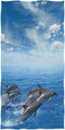 Naanle 3D Marine Dolphins Jumping Out of Sea Print - Soft Guest Hand Towels for Bathroom, Hotel, Gym (16 x 30 Inches)