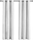 Royal Hotel Bedding Soho 100% Blackout Window Curtains Panels, Solid Faux Silk Set of 2, 63 Inches Long, White