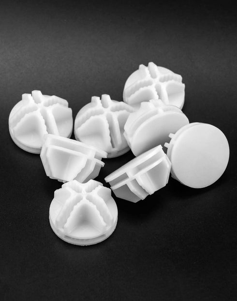 QWORK Wire Storage Connectors - 100 Pcs C&C Grid Clips for Modular Storage Cubes Interlocking Buckle, White
