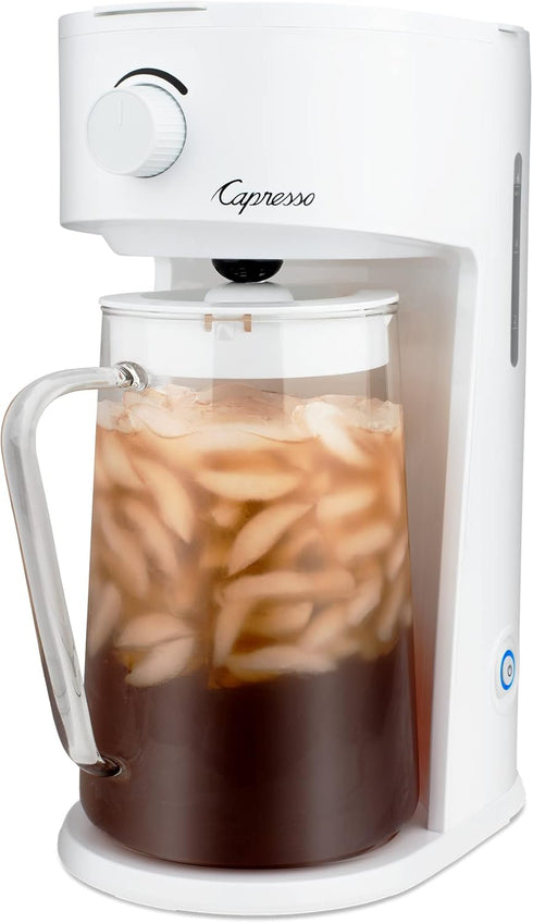 80 oz Premium Iced Tea Maker - Glass Pitcher with Adjustable Strength Dial