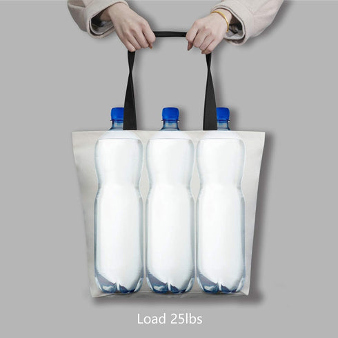 TOPDesign 2-Pack Canvas Tote Bags with Magnetic Snap - Reusable Grocery Shopping Bags for Creative Designs