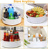 Semlos 360° Rotating Lazy Susan Organizers, 2 Packs of 9" and 12" Turntable Spice Rack Organisers for Kitchen and