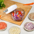 Manual Food Processor Vegetable Chopper, 2.3 Cup Mini Hand Pull String Onion Chopper, Garlic Mincer, White