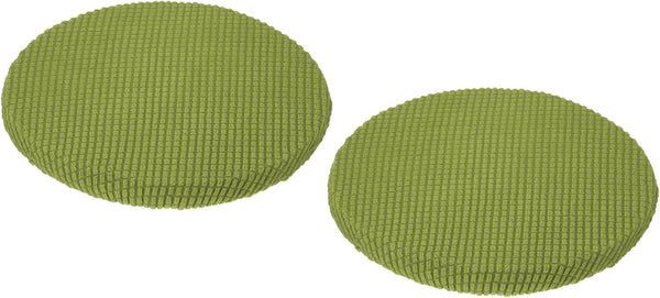 UXCell Round Bar Stool Covers with Elastic Bands - Green Seat Cushions