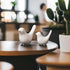 GJFASGF 2 Small Animal Statues, White Bird Figurines Home Decor, Modern Home Decorative, Ceramic Decor for Office