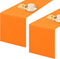 2 Pack Orange Small Short Table Runner 12 x 48 Inch Solid