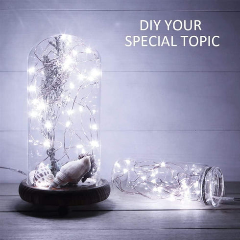 32 Pack 7.2ft 20 MUMUXI Fairy Lights Battery Operated. LED String Lights Waterproof Silver Copper Wire Starry Firefly