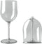 Portable Collapsible Plastic Wine Glass, BPA Free, with Safety Carrier, 1pcs, Transparent