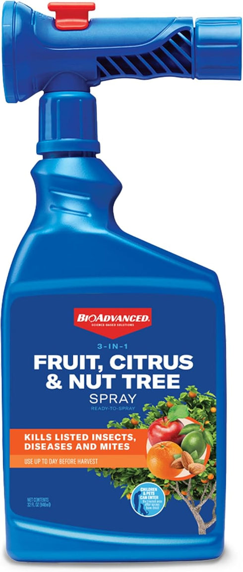 BioAdvanced 3-in-1 Fruit, Citrus & Nut Tree Spray Ready-to-Spray, 32 oz, Fruit