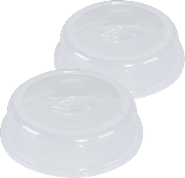 Nordic Ware BPA-free Melamine Free Plastic Splatter Microwave Cover, 10-Inch, Set of 2, Clear