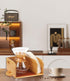 Bamboo Caddy with Lid & Heatproof Trivets for Chemex Coffee Makers, Designed for Pour-Over Glass Coffeemaker