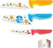 Kids Knife Set for Real Cooking, 4pcs Safe Kitchen Cutting Knives with Stainless Steel Blades, BPA-free