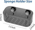 GHYFFF Sponge Holder with Strong Suction Cup, Dish Sponge Caddy Inside Sink Removable,Kitchen Sink Caddy Organizer