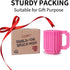 Build-on Brick Coffee Mug, Funny DIY Novelty Cup with Building Blocks for Kids, Men, Women, Xmas Birthday (Rose)