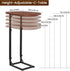Premium Adjustable C-Shaped End Table for Couch, Mini Side Tables for Sofa, Small Coffee Table with Metal Frame
