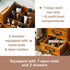Wooden Makeup Organizer, Rustic Vanity Tray for Bathroom Countertop, Skincare and Perfume Storage