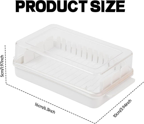 Hganxiu Countertop,Transparent Butter Dish with Lid Small,Butter Box Holder,Butter Tray with Lid,Plastic Butter Dish