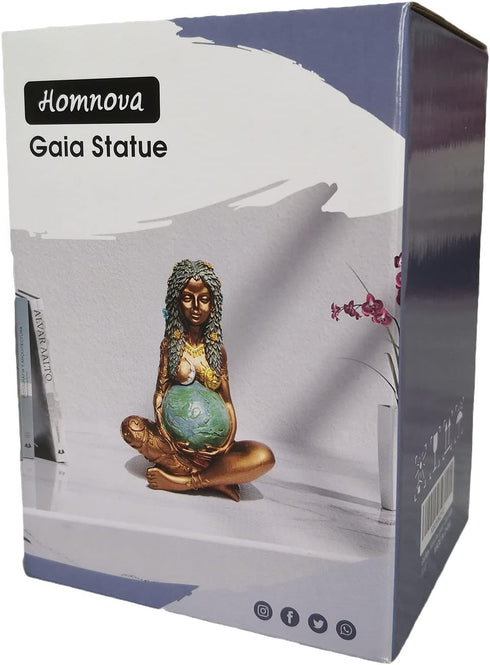 Mother Earth Statue, Fertility Nature Gaia Goddess Statue for Wiccan Altar Table Supplies